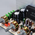 DX-0408 50W+50W 2.0 Channel Thick Film Series Stereo Amplifier Board Dual AC15V-18V 10HZ-20KHZ Potentiometer Power Amplifier Module