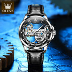 OLEVS Men's Watch automatic mechanical watch men's waterproof hollow student men's business watch