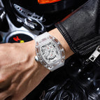 KIMSDUN NEW Brand Richard Waterproof Men's Watch Tonneau-shaped Miller Transparent Men's Quartz Watch K2015B