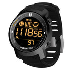 NORTH EDGE Laker Original Smart Watch For Men Waterproof 50M Heart Rate Digital Outdoor Sport watches Smartwatch Bluetooth For Android IOS-black
