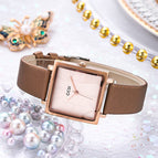 GEDI 21007 Tiktok Live Broadcast Hot Women's Vintage Square Belt Watch Fashion Simple Waterproof Quartz Watch