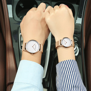 CHENXI Watch Student Simple Ultra-Thin Fashion Couple's Watch Douyin Mesh Strap Watch Men's and Women's Wrist Watch CX-076h