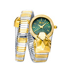 MISSFOX Watch Ladies Fashion Trend Unique Diamond Snake Watch Bracelet 2808
