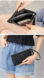 Touch screen mobile phone bag women's mini bag all-match small fresh shoulder messenger bag long wallet QB315