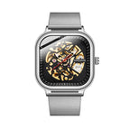 Square Hollow Watch Men's Mechanical Automatic Watch Fashion Men's casual Student Waterproof Watch K-2161A