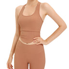 Sports Underwear Women's H-Shaped Beauty Back Yoga Clothes Running Fitness Top Breathable Nude Feel Yoga Vest