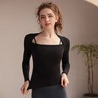 New fitness clothes women's tight sexy yoga clothes running training quick-drying T-shirt long-sleeved sports top women 209