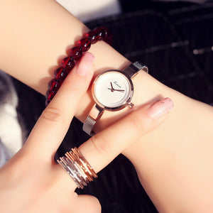KIMIO Ins Style Simple Fashion women Watch Temperament Bracelet Watch Small Dial Light Luxury High-End Sense 6115
