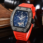 New Barrel-Shaped men watch Hollow Dragon-Shaped Richard Waterproof Super Luminous Quartz Watch 9928