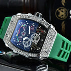 Watch for mem Richard European-Style Diamond Quartz Watch Fashion Sports Barrel-Shaped in Stock 9791
