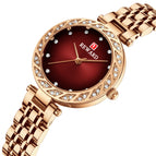 Reward fashion women's watch steel strip waterproof small elegant quartz women's watch gradual surface lady Watch