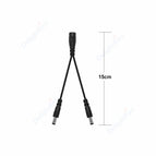 1-2 Way DC Power Splitter Cable 1 Female To 2/3/4/5/6/8 Male 5.5mm 2.1mm Jack Connectors Wire For CCTV Camera LED Strip Lights