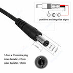1-2 Way DC Power Splitter Cable 1 Female To 2/3/4/5/6/8 Male 5.5mm 2.1mm Jack Connectors Wire For CCTV Camera LED Strip Lights