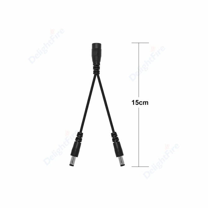 1-2 Way DC Power Splitter Cable 1 Female To 2/3/4/5/6/8 Male 5.5mm 2.1mm Jack Connectors Wire For CCTV Camera LED Strip Lights