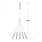 1-2 Way DC Power Splitter Cable 1 Female To 2/3/4/5/6/8 Male 5.5mm 2.1mm Jack Connectors Wire For CCTV Camera LED Strip Lights