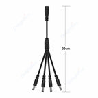 1-2 Way DC Power Splitter Cable 1 Female To 2/3/4/5/6/8 Male 5.5mm 2.1mm Jack Connectors Wire For CCTV Camera LED Strip Lights