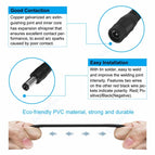 1-2 Way DC Power Splitter Cable 1 Female To 2/3/4/5/6/8 Male 5.5mm 2.1mm Jack Connectors Wire For CCTV Camera LED Strip Lights