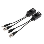 1 Pair BNC To RJ45 Passive Video Power + Audio Balun Transceiver For CCTV Camera 77UB