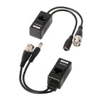 1 Pair BNC To RJ45 Passive Video Power + Audio Balun Transceiver For CCTV Camera 77UB