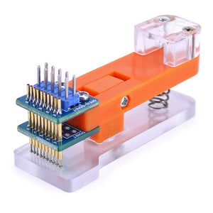 10 Pin 1.27mm Test Tool Programmer Burning 1x10P PCB Test Fixture Gold-plated Probe Module Test Upload Code for MCU Board