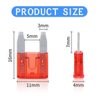 100/50/10pcs Small Mini Car Blade Fuses Assortment Set Zinc Auto Fuse Electric Fuse 2A 3A 5A 7.5A 10A 15A 20A 25A 30A 35A 40A