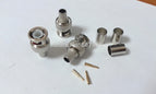 100PCS BNC Plug Crimp Coaxial Connector 3-Piece for RG6 New