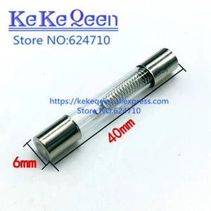100pcs 6*40mm 5KV Microwave Oven Fuse 0.5A 0.6A 0.65A 0.7A 0.75A 0.8A 0.85A 0.9A Glass Tube Fuse 5000V 6x40mm High-voltage Fuse
