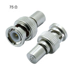 100pcs/lot 50OHM/75OHM BNC Male Plug Terminal BNC Male Terminator RF BNC Connector for CCTV