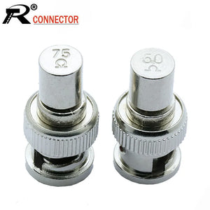 100pcs/lot 50OHM/75OHM BNC Male Plug Terminal BNC Male Terminator RF BNC Connector for CCTV