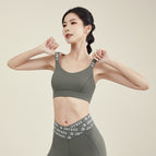 Yoga Clothes Women's Suit with Chest Pad High Strength Bra Running Sports Fitness Quick-Drying Clothes Two-Piece Set ENY236