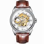 Fngeen Men's and Women's Automatic Mechanical Watch Mesh strap Fashion waterproof casual watch 0020