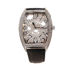 Fashion Large Full Diamond Men's watch real belt diamond inlaid women's watch waterproof watch