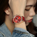 GUOU Watches female personality large dial retro style fashion couple casual neutral watch for women