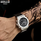 BAOGELA watch sports fashon men's watch luminous silicone men's quartz watch 1805