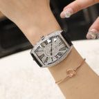 Fashion Large Full Diamond Men's watch real belt diamond inlaid women's watch waterproof watch