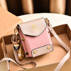 2022 new niche design mobile phone bag messenger bag women fashion one shoulder retro small square bag mini mobile phone bag 3987