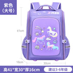 New primary school student cartoon schoolbag boys and girls 6-12 years old light one-piece open children's backpack 5619