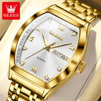 OLEVS OLEVS5528 men's watch barrel shaped business authentic calendr men's casual watch