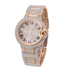 PINTIME Watch Men's Live Watch Steel Belt Men's Diamond Casual Quartz Watch 2712