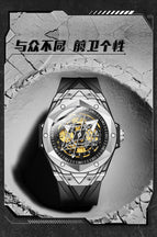 KIMSDUN men's watch Fashion automatic mechanical watch silicone strap waterproof sports watch J2101A