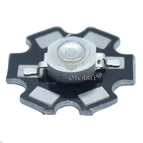 10pcs 1W 3W High Power LED Full Spectrum White Warm white Green Blue Deep Red 660nm Royal blue IR UV With 20mm Black Star PCB
