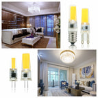 10pcs/lot LED G4 G9 E14 3W 6W Light Bulb AC/DC 12V 220V LED Lamp COB Spotlight Chandelier Lighting Replace 30W 60W Halogen Lamps