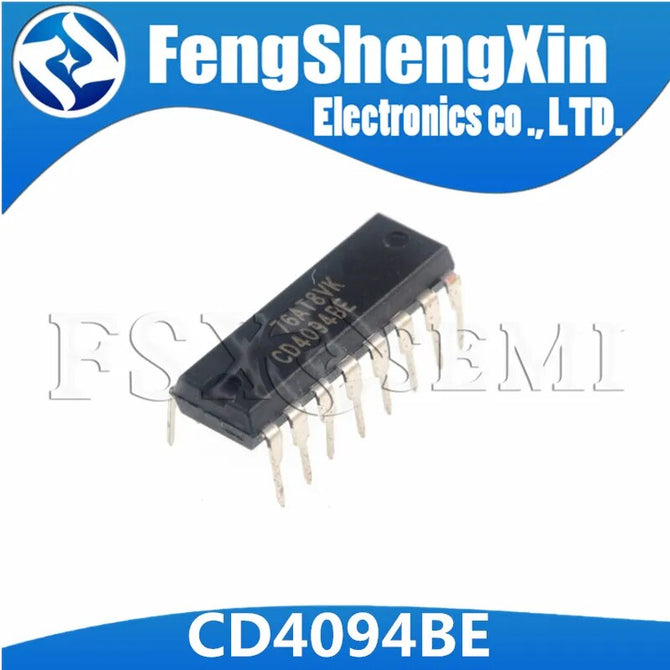 10pcs/lot  New CD4094BE DIP-16 CD4094 CMOS 8-Stage Shift-and-Store Nus Register