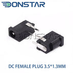 10pcs male and female DC Power plug 5.5*2.1MM 5.5*2.5MM 3.5*1.35MM 5.5*2.1 Jack Adapter Connector Plug Golden DC-022B DC-025M