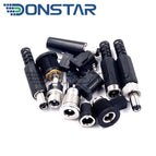 10pcs male and female DC Power plug 5.5*2.1MM 5.5*2.5MM 3.5*1.35MM 5.5*2.1 Jack Adapter Connector Plug Golden DC-022B DC-025M