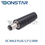 10pcs male and female DC Power plug 5.5*2.1MM 5.5*2.5MM 3.5*1.35MM 5.5*2.1 Jack Adapter Connector Plug Golden DC-022B DC-025M