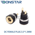 10pcs male and female DC Power plug 5.5*2.1MM 5.5*2.5MM 3.5*1.35MM 5.5*2.1 Jack Adapter Connector Plug Golden DC-022B DC-025M