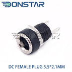 10pcs male and female DC Power plug 5.5*2.1MM 5.5*2.5MM 3.5*1.35MM 5.5*2.1 Jack Adapter Connector Plug Golden DC-022B DC-025M