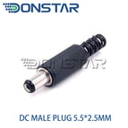 10pcs male and female DC Power plug 5.5*2.1MM 5.5*2.5MM 3.5*1.35MM 5.5*2.1 Jack Adapter Connector Plug Golden DC-022B DC-025M