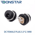 10pcs male and female DC Power plug 5.5*2.1MM 5.5*2.5MM 3.5*1.35MM 5.5*2.1 Jack Adapter Connector Plug Golden DC-022B DC-025M